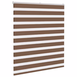 vidaXL Zebra Blind Fabric Polyester - brown, 120 x 150 cm