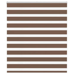 vidaXL Zebra Blind Fabric Polyester - brown, 125 x 150 cm