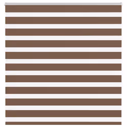 vidaXL Zebra Blind Brown 140x150 cm Fabric Width 135.9 cm Polyester