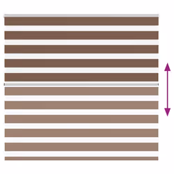 vidaXL Zebra Blind Brown 155x150 cm Fabric Width 150.9 cm Polyester - Additional view 4