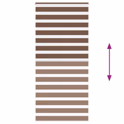 vidaXL Zebra Blind Black 105x100 cm Fabric Width 100.9 cm Polyester - brown, 100 x 200 cm - Additional view 4