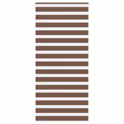 vidaXL Zebra Blind Black 105x100 cm Fabric Width 100.9 cm Polyester - brown, 105 x 200 cm