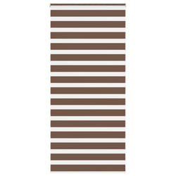 vidaXL Zebra Blind Black 105x100 cm Fabric Width 100.9 cm Polyester - brown, 105 x 200 cm