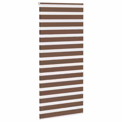 vidaXL Zebra Blind Black 105x100 cm Fabric Width 100.9 cm Polyester - brown, 105 x 200 cm