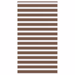 vidaXL Zebra Blind Brown 130x200 cm Fabric Width 125.9 cm Polyester