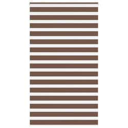 vidaXL Zebra Blind Brown 135x200 cm Fabric Width 130.9 cm Polyester