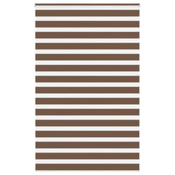 vidaXL Zebra Blind Brown 140x200 cm Fabric Width 135.9 cm Polyester