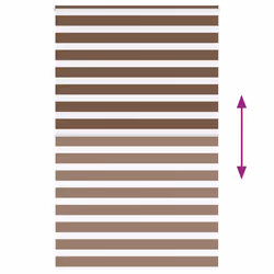 vidaXL Zebra Blind Brown 140x200 cm Fabric Width 135.9 cm Polyester - Additional view 4