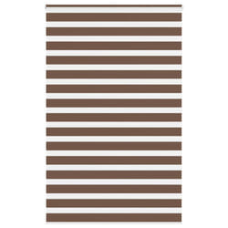 vidaXL Zebra Blind Brown 145x200 cm Fabric Width 140.9 cm Polyester