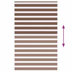 vidaXL Zebra Blind Brown 145x200 cm Fabric Width 140.9 cm Polyester - Additional view 4