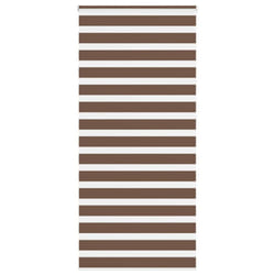 vidaXL Zebra Blind Black 105x100 cm Fabric Width 100.9 cm Polyester - brown, 105 x 230 cm