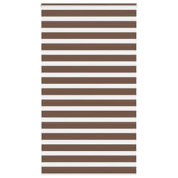 vidaXL Zebra Blind Brown 125x230 cm Fabric Width 120.9 cm Polyester