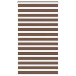 vidaXL Zebra Blind Brown 130x230 cm Fabric Width 125.9 cm Polyester