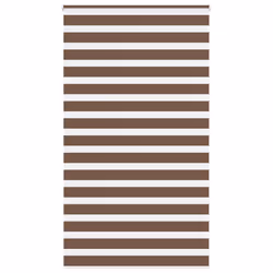 vidaXL Zebra Blind Brown 135x230 cm Fabric Width 130.9 cm Polyester