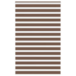 vidaXL Zebra Blind Brown 140x230 cm Fabric Width 135.9 cm Polyester