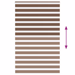vidaXL Zebra Blind Brown 145x230 cm Fabric Width 140.9 cm Polyester - Additional view 4