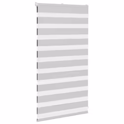 vidaXL Zebra Blind Dark Grey 60x230 cm Fabric Width 55.9 cm Polyester - light grey, 70 x 100 cm - Additional view 2