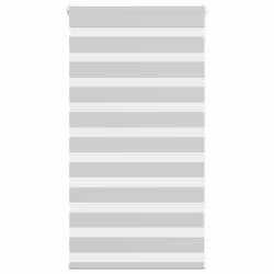 vidaXL Zebra Blind Fabric Polyester - light grey, 85 x 100 cm
