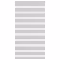 vidaXL Zebra Blind Fabric Polyester - light grey, 90 x 100 cm