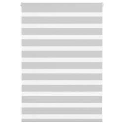 vidaXL Zebra Blind Black 105x100 cm Fabric Width 100.9 cm Polyester - light grey, 100 x 100 cm