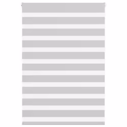 vidaXL Zebra Blind Fabric Polyester - light grey, 110 x 100 cm