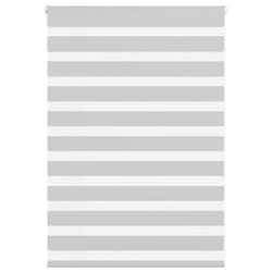 vidaXL Zebra Blind Fabric Polyester - light grey, 110 x 100 cm