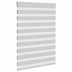 vidaXL Zebra Blind Fabric Polyester - light grey, 110 x 100 cm