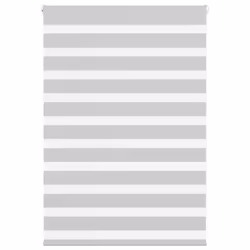 vidaXL Zebra Blind Fabric Polyester - light grey, 115 x 100 cm
