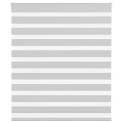 vidaXL Zebra Blind Fabric Polyester - light grey, 125 x 100 cm