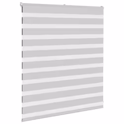 vidaXL Zebra Blind Light Grey 135x100 cm Fabric Width 130.9 cm Polyester
