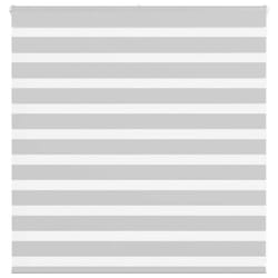 vidaXL Zebra Blind Light Grey 140x100 cm Fabric Width 135.9 cm Polyester