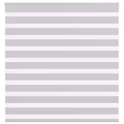 vidaXL Zebra Blind Light Grey 150x100 cm Fabric Width 145.9 cm Polyester