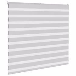 vidaXL Zebra Blind Light Grey 160x100 cm Fabric Width 155.9 cm Polyester