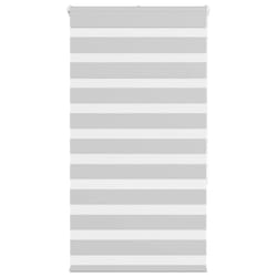 vidaXL Zebra Blind Fabric Polyester - light grey, 75 x 150 cm