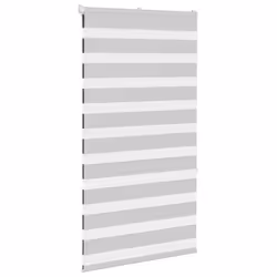 vidaXL Zebra Blind Fabric Polyester - light grey, 75 x 150 cm