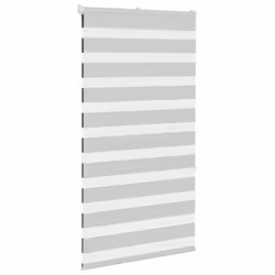 vidaXL Zebra Blind Fabric Polyester - light grey, 85 x 150 cm