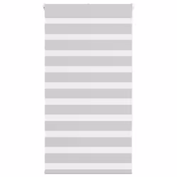 vidaXL Zebra Blind Fabric Polyester - light grey, 90 x 150 cm