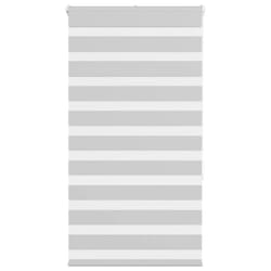 vidaXL Zebra Blind Fabric Polyester - light grey, 90 x 150 cm