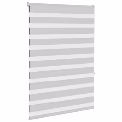 vidaXL Zebra Blind Black 105x100 cm Fabric Width 100.9 cm Polyester - light grey, 105 x 150 cm - Additional view 2