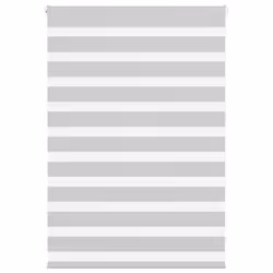 vidaXL Zebra Blind Fabric Polyester - light grey, 115 x 150 cm