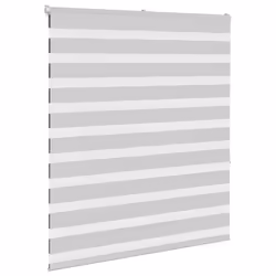 vidaXL Zebra Blind Fabric Polyester - light grey, 120 x 150 cm