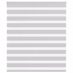 vidaXL Zebra Blind Fabric Polyester - light grey, 125 x 150 cm
