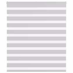 vidaXL Zebra Blind Light Grey 135x150 cm Fabric Width 130.9 cm Polyester