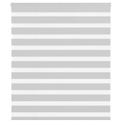 vidaXL Zebra Blind Light Grey 135x150 cm Fabric Width 130.9 cm Polyester
