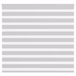 vidaXL Zebra Blind Light Grey 155x150 cm Fabric Width 150.9 cm Polyester