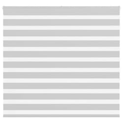 vidaXL Zebra Blind Light Grey 155x150 cm Fabric Width 150.9 cm Polyester
