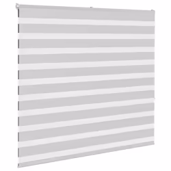 vidaXL Zebra Blind Light Grey 165x150 cm Fabric Width 160.9 cm Polyester