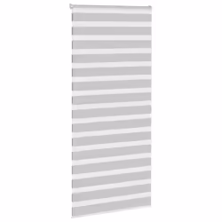 vidaXL Zebra Blind Fabric Polyester - light grey, 115 x 200 cm