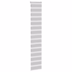 vidaXL Zebra Blind Dark Grey 45x230 cm Fabric Width 40.9 cm Polyester - light grey, 40 x 230 cm - Additional view 2