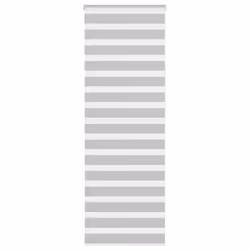 vidaXL Zebra Blind Fabric Polyester - light grey, 85 x 230 cm